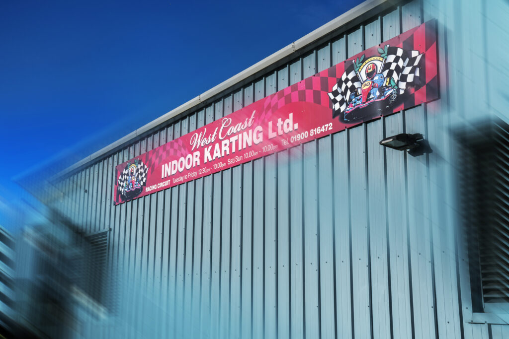 Exterior of West Coast Indoor Karting in maryport Cumbria
